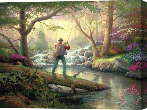 Thomas Kinkade It Doesn't Get Much Better Stretched Canvas Print / Canvas Art