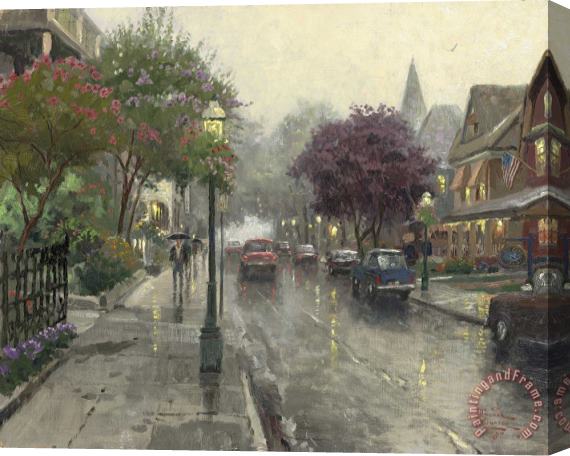 Thomas Kinkade Jackson Street, Cape May Stretched Canvas Print / Canvas Art