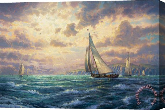 Thomas Kinkade New Horizons Stretched Canvas Painting / Canvas Art