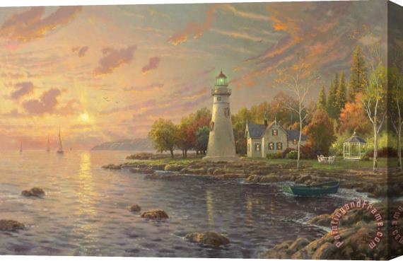 Thomas Kinkade Serenity Cove Stretched Canvas Painting / Canvas Art