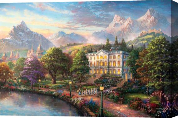 Thomas Kinkade The Sound of Music Stretched Canvas Print / Canvas Art