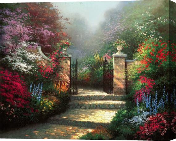 Thomas Kinkade The Victorian Garden Stretched Canvas Painting / Canvas Art