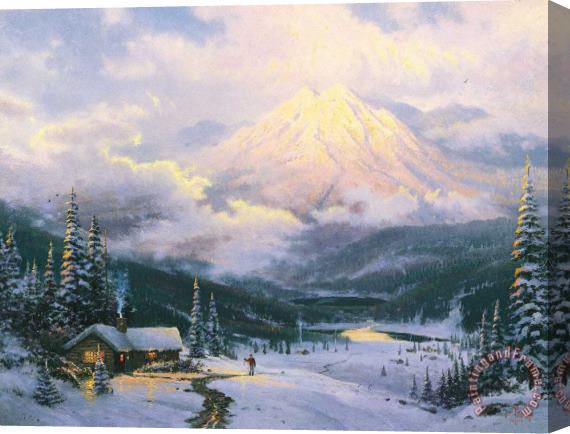 Thomas Kinkade The Warmth of Home Stretched Canvas Print / Canvas Art