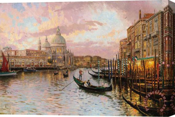 Thomas Kinkade Venice Stretched Canvas Painting / Canvas Art