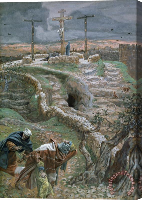 Tissot Jesus Alone on the Cross Stretched Canvas Print / Canvas Art
