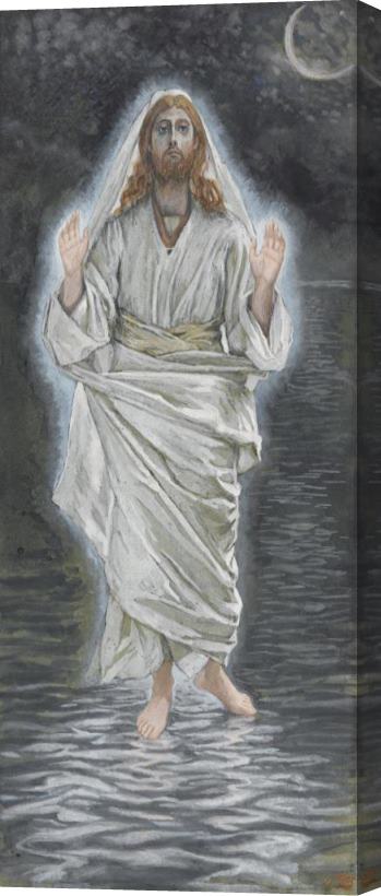 Tissot Jesus Walks on the Sea Stretched Canvas Print / Canvas Art