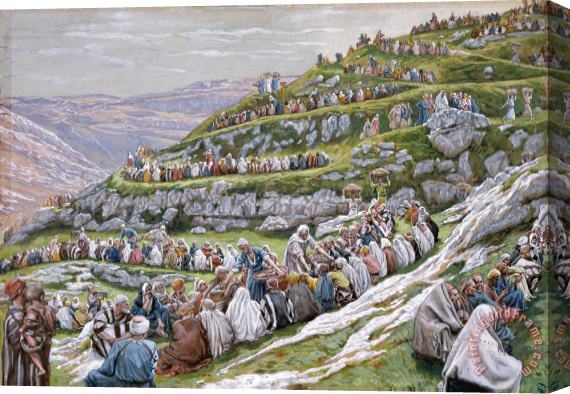 Tissot The Miracle of the Loaves and Fishes Stretched Canvas Print / Canvas Art