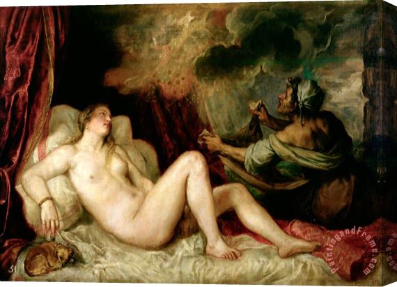 Titian Danae Receiving the Shower of Gold Stretched Canvas Painting / Canvas Art