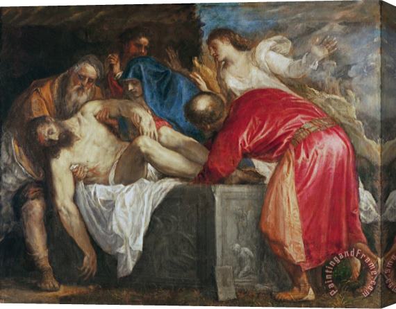 Titian The Entombment of Christ Stretched Canvas Print / Canvas Art