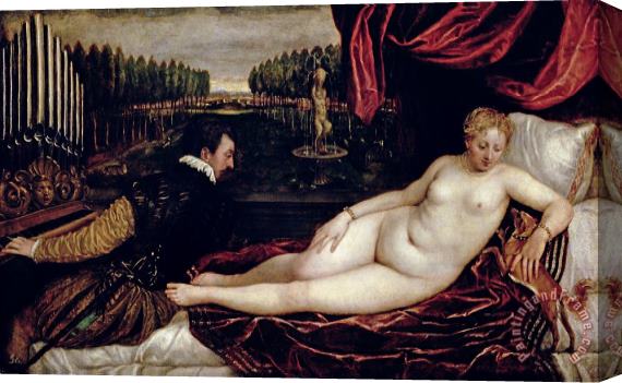 Titian Venus and the Organist Stretched Canvas Print / Canvas Art