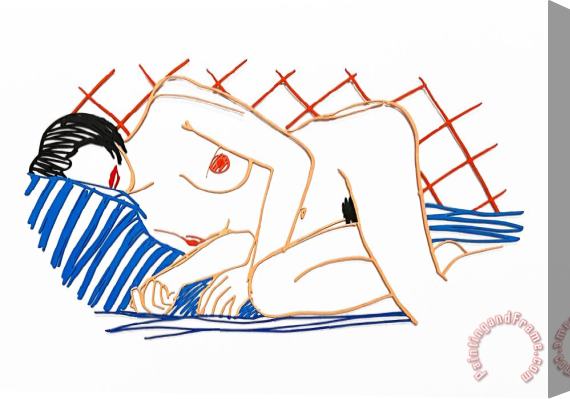 Tom Wesselmann Monica Asleep on Blanket Steel Drawing Edition, 1985 2004 Stretched Canvas Print / Canvas Art