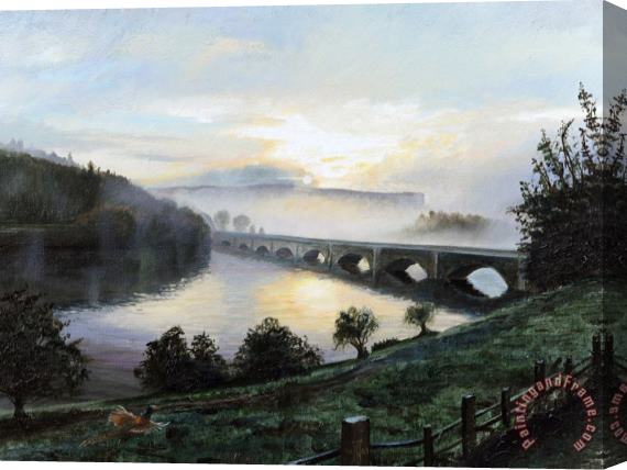 Trevor Neal Early Morning Mist Stretched Canvas Print / Canvas Art