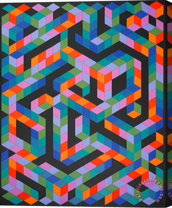 Victor Vasarely Daymon Stretched Canvas Print / Canvas Art