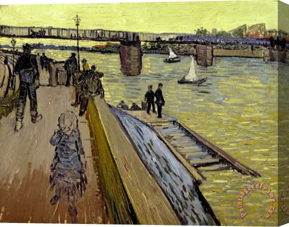 Vincent Van Gogh Le Pont de Trinquetaille in Arles Stretched Canvas Painting / Canvas Art