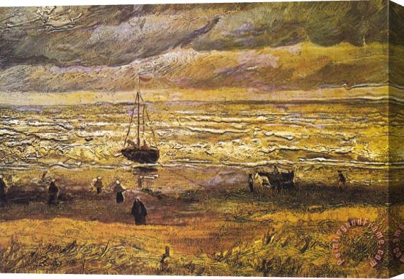 Vincent van Gogh Scheveningen Beach in Stormy Weather Stretched Canvas Print / Canvas Art