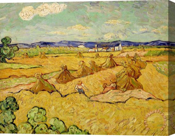 Vincent van Gogh The Haystacks Stretched Canvas Painting / Canvas Art