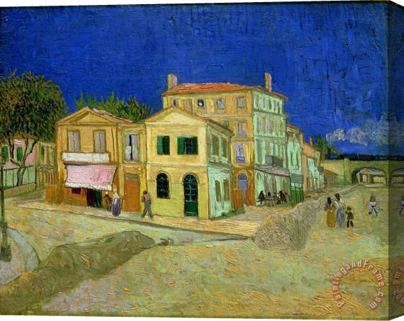 Vincent van Gogh The Yellow House Stretched Canvas Painting / Canvas Art