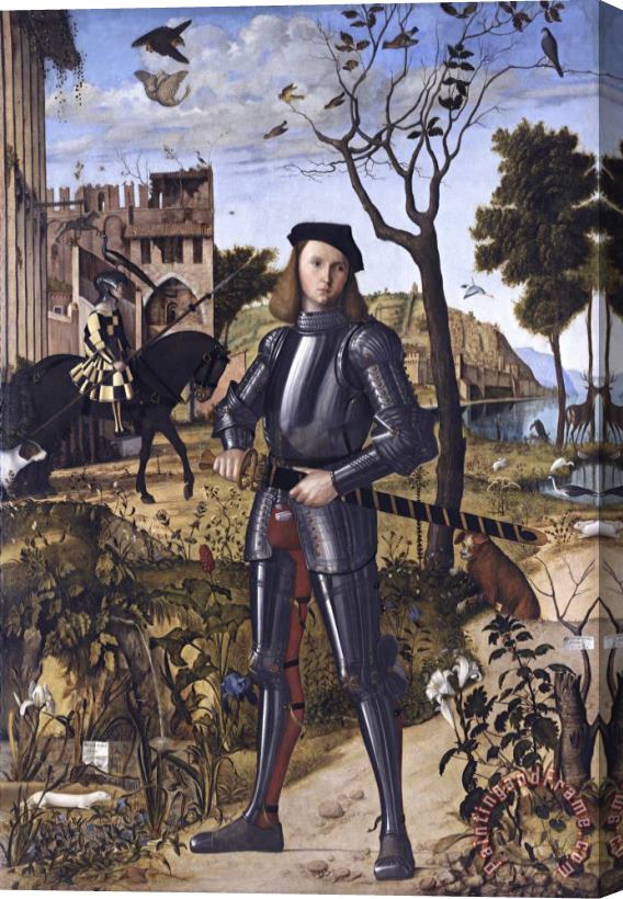 Vittore Carpaccio Young Knight in a Landscape (portrait of a Knight) Stretched Canvas Painting / Canvas Art