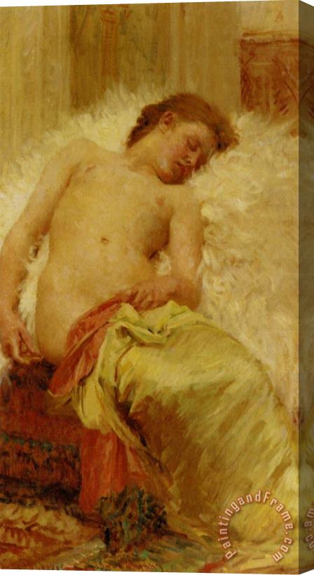 Vlaho Bukovac Reclining Nude Stretched Canvas Print / Canvas Art