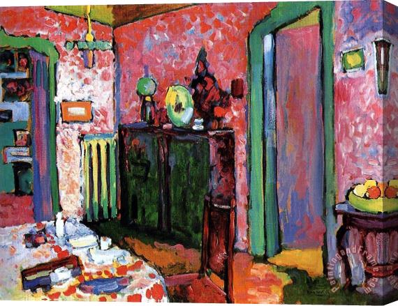 Wassily Kandinsky Interior My Dining Room 1909 Stretched Canvas Print / Canvas Art