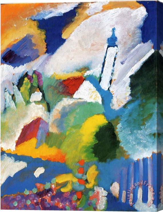 Wassily Kandinsky Murnau with a Church 1910 Stretched Canvas Painting / Canvas Art