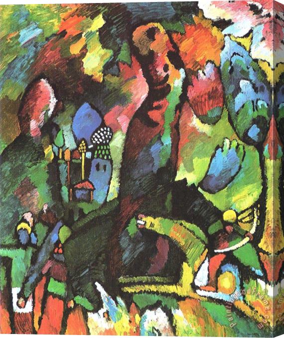 Wassily Kandinsky Picture with Archer 1909 Stretched Canvas Painting / Canvas Art