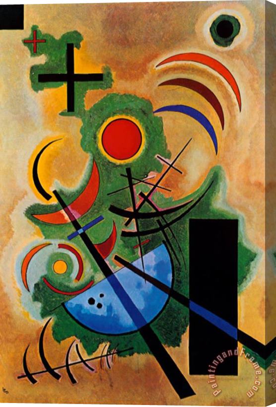 Wassily Kandinsky Solid Green Stretched Canvas Print / Canvas Art