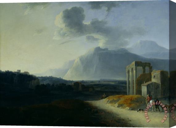 Willem Schellinks Landscape with Mount Stromboli Stretched Canvas Print / Canvas Art