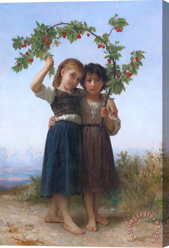 William Adolphe Bouguereau La Branche De Cerisier (the Cherry Branch) Stretched Canvas Painting / Canvas Art