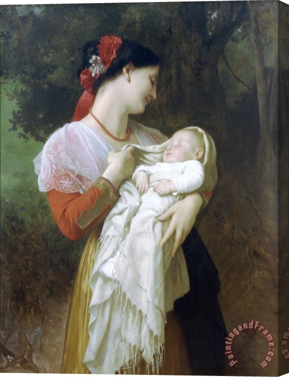 William Adolphe Bouguereau Maternal Admiration Stretched Canvas Painting / Canvas Art