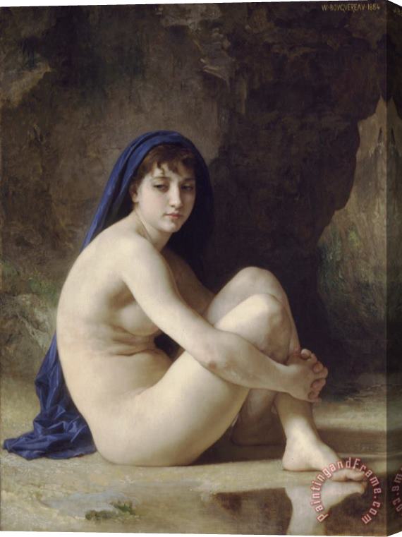 William Adolphe Bouguereau Seated Bather Stretched Canvas Print / Canvas Art
