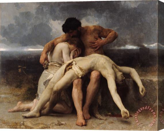 William Adolphe Bouguereau The First Mourning Stretched Canvas Print / Canvas Art