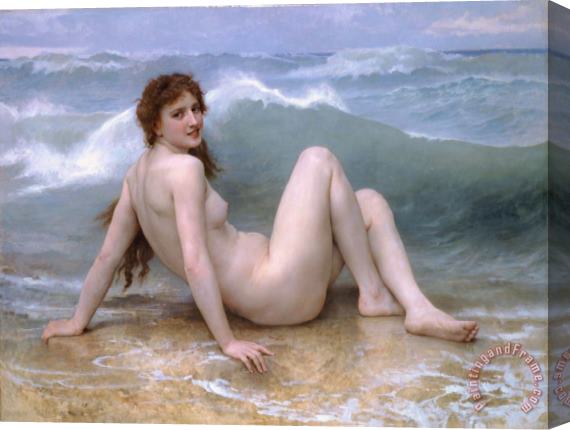 William Adolphe Bouguereau The Wave (1896) Stretched Canvas Print / Canvas Art