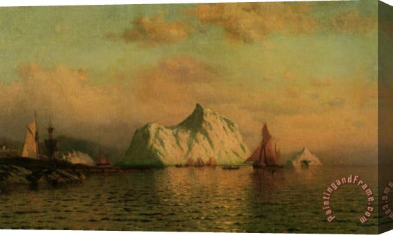 William Bradford Fishing Boats Off Labrador Island Stretched Canvas Print / Canvas Art