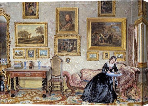 William Henry Hunt Interior of a Drawing Room Stretched Canvas Painting / Canvas Art