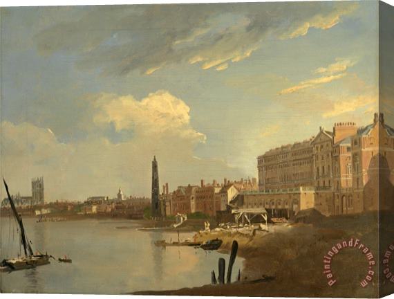 William Hodges The Thames And The Adelphi Stretched Canvas Print / Canvas Art