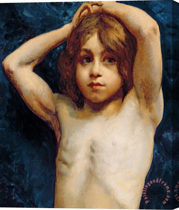 William John Wainwright Study Of A Young Boy Stretched Canvas Painting / Canvas Art