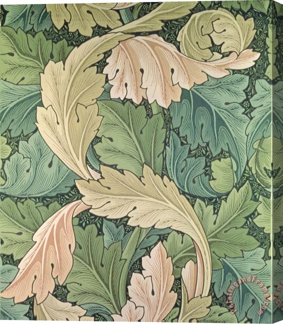 William Morris Acanthus Wallpaper Design Stretched Canvas Print / Canvas Art