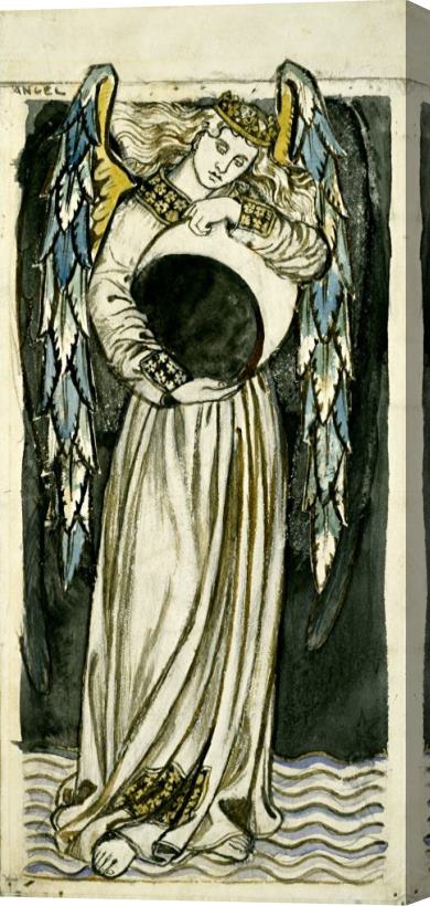 William Morris Night: Angel Holding a Waning Moon Stretched Canvas Print / Canvas Art