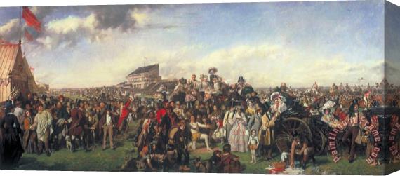 William Powell Frith The Derby Day Stretched Canvas Print / Canvas Art