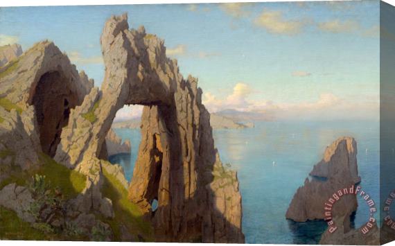 William Stanley Haseltine Natural Arch at Capri Stretched Canvas Painting / Canvas Art