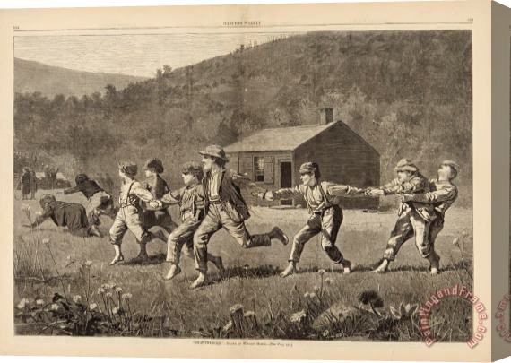 Winslow Homer Snap The Whip, From Harper's Weekly, September 20, 1873, Pp. 245 25 Stretched Canvas Painting / Canvas Art