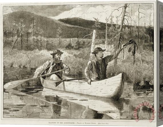 Winslow Homer Trapping in The Adirondacks Stretched Canvas Print / Canvas Art