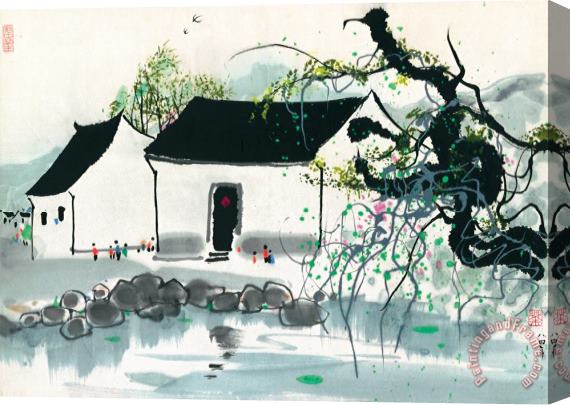 Wu Guanzhong Jiangnan Scenery, 1984 Stretched Canvas Painting / Canvas Art
