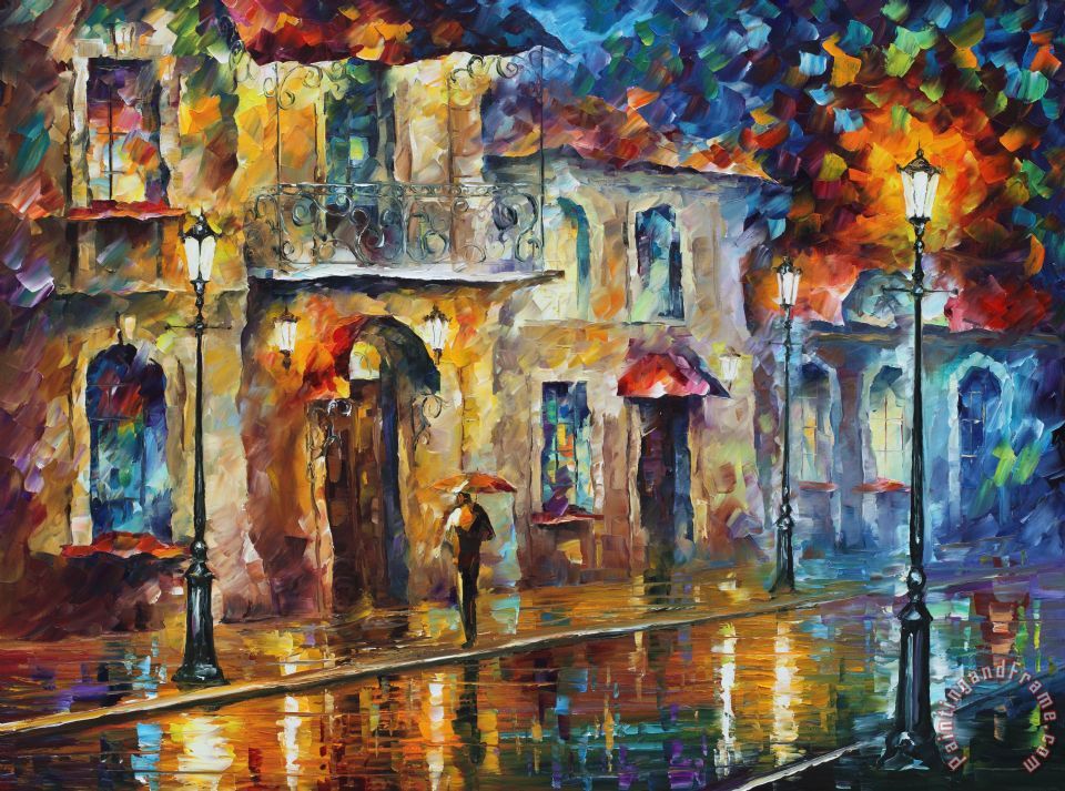 Leonid Afremov Surreal city painting Surreal city print for sale