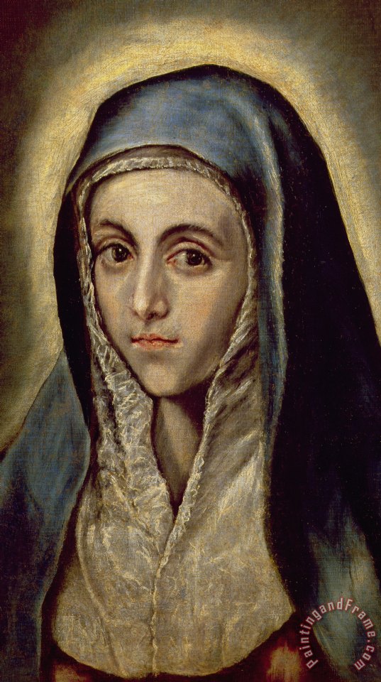 The Virgin Mary painting - El Greco Domenico Theotocopuli The Virgin Mary Art Print - the_virgin_mary