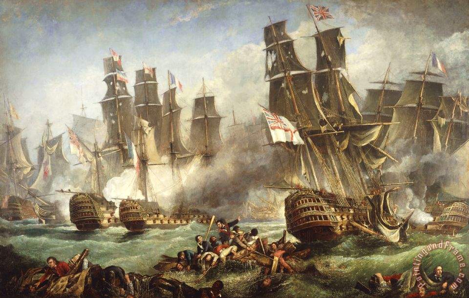 English School The Battle Of Trafalgar painting The Battle Of