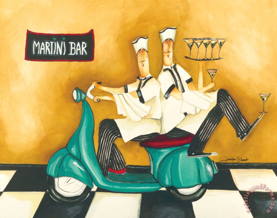 Jennifer Garant Martini Bar painting Martini Bar print for sale