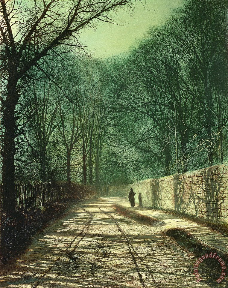 John Atkinson Grimshaw Tree Shadows in the Park Wall painting Tree