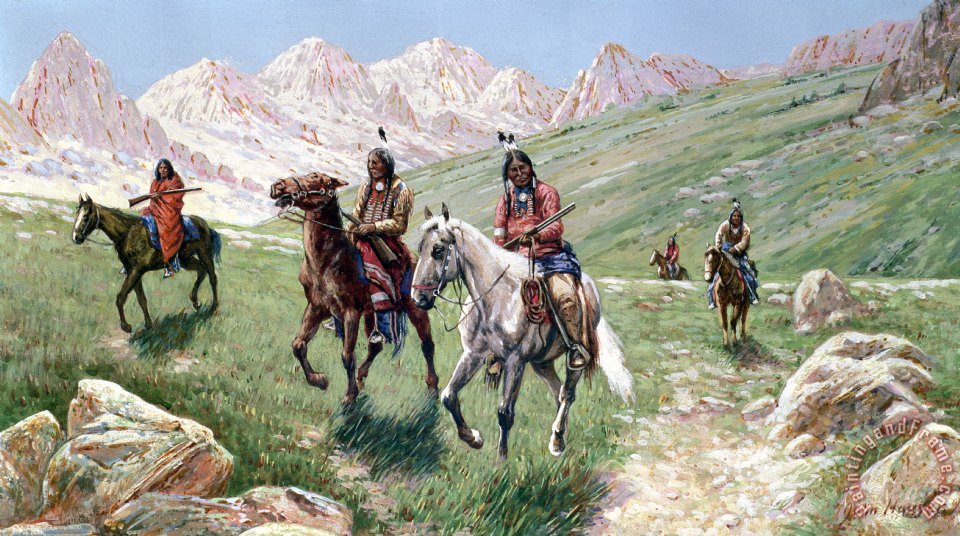 John Hauser In the Cheyenne Country painting In the Cheyenne Country